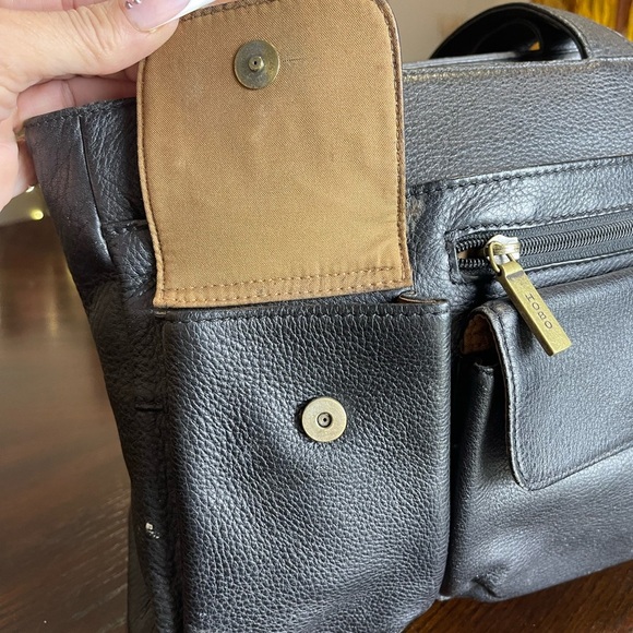 HOBO Charcoal Leather Shoulder Bag​ - Picture 6 of 10